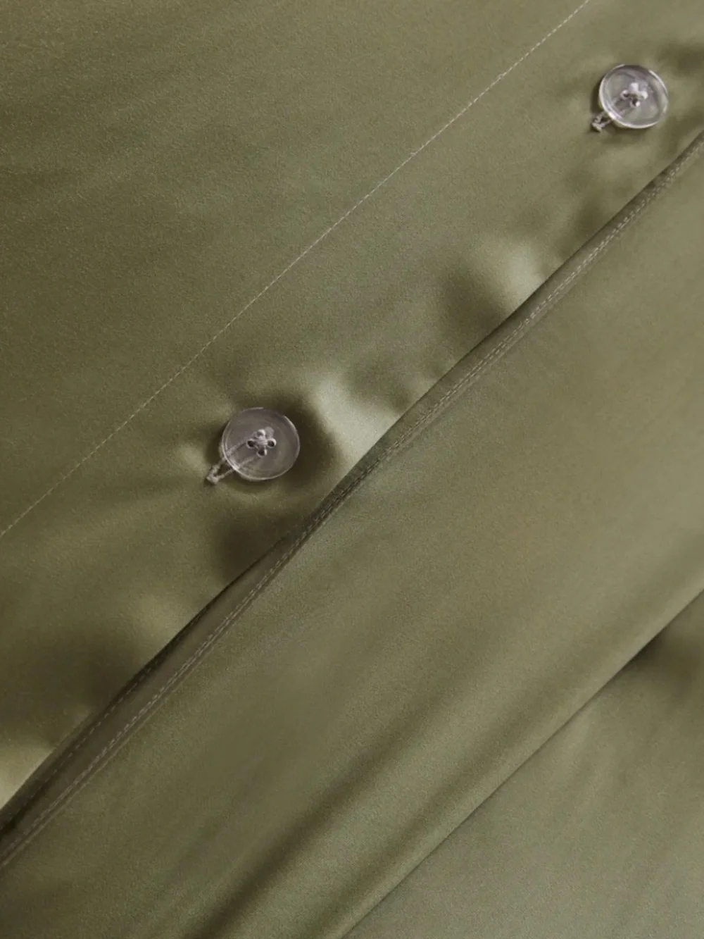 New Bamboo Duvet Cover King/Cal King Olive Green with 2 shams
